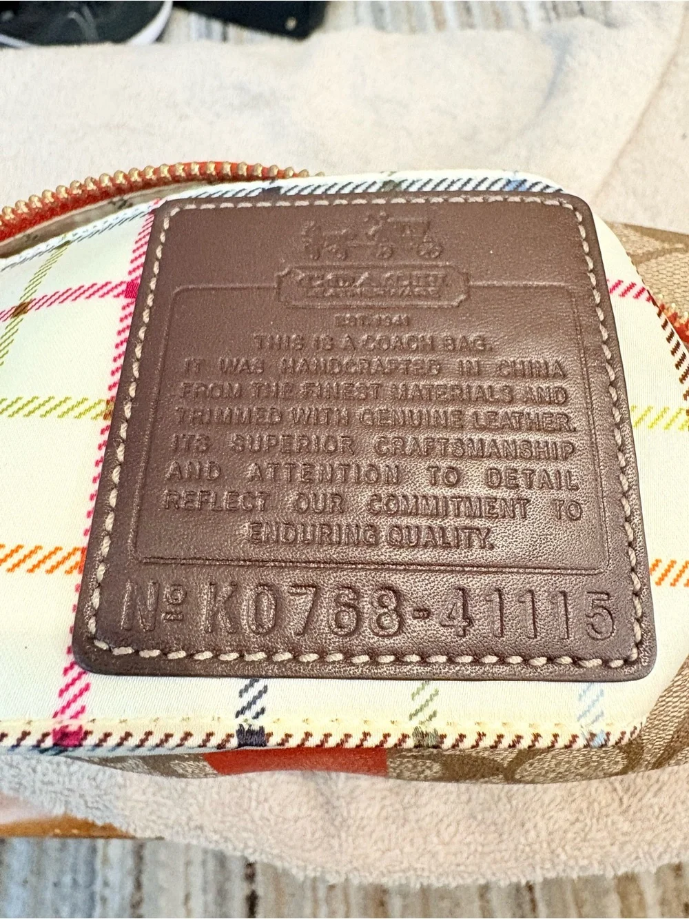 Coach Heritage Stripe Shoulder Bag 41115 + Selena Gomez Card Case